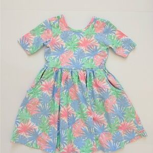 Ruffle Butts Kids Dress in Blue, Pink, and Green